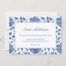 Search for blue and white moving announcement cards Elegant