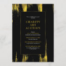 Search for charity auction invitations Black and gold
