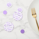 Search for purple confetti Typography