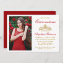 Search for elegant red quinceanera invitations Quinceañera