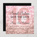 Search for save the date sweet 16 invitations Glitter