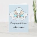 Search for birth twins congratulations cards Cute