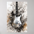 Search for acoustic guitarist posters Black and white