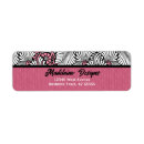 Search for black white and pink return address labels Botanical