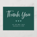 Search for emerald green white thank you cards Simple
