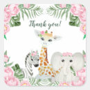 Search for pink zebra baby shower stickers Elephant
