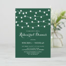 Search for string lights rehearsal dinner invitations Green