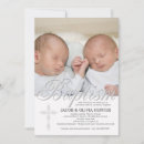 Search for white and silver christening invitations Cross