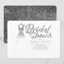 Search for silver glitter bridal shower invitations White