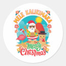 Search for merry christmas in hawaiian stickers Santa claus