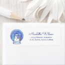 Search for snow globe return address labels Watercolor