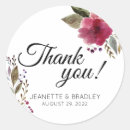 Search for modern floral wedding stickers Stylish