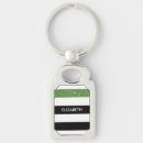 Search for green black stripe key rings For her