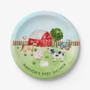 Search for farm animal baby shower plates Country