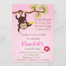 Search for girl monkey birthday invitations Animal