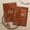 Search for orange 40th birthday invitations Elegant