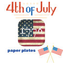 Search for red white blue stars patriotic paper plates Usa