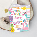 Search for splash pad birthday invitations Water park birthday