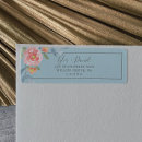 Search for pink orange floral return address labels Watercolor flowers