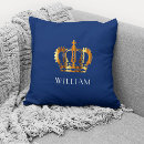 Search for royal blue and gold cushions Monogrammed