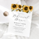Search for sunflower rehearsal dinner invitations Watercolor