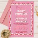 Search for red baby girl shower invitations Retro