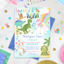 Search for dinosaurs invitations Girl