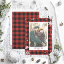 Search for snowflake photo cards Buffalo plaid