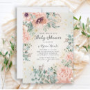 Search for pink gold floral baby shower invitations Botanical