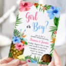 Search for tropical gender reveal invitations Boy or girl
