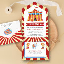 Search for circus baby shower invitations Retro
