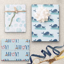 Search for whales wrapping paper Nautical