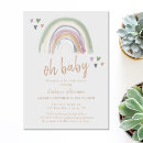 Search for muted rainbow invitations Boho