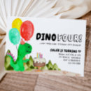 Search for dinosaur 4th birthday invitations Trex
