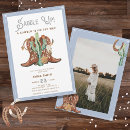 Search for country western baby shower invitations Blue