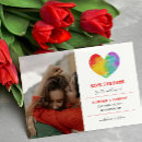 Search for gay pride wedding save the dates Rainbow heart