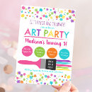 Search for art birthday invitations Paint party