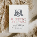 Search for weekend in the woods invitations Cabin
