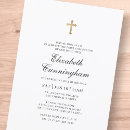 Search for white and gold first communion invitations Simple