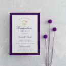 Search for purple and gold graduation invitations Celebration