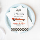 Search for chequered flag birthday invitations Race track