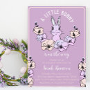 Search for purple floral baby shower invitations Pastel