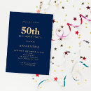Search for navy and gold birthday invitations Glam