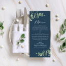 Search for navy blue wedding menus Simple