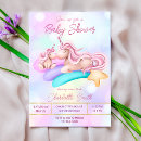 Search for magical unicorn baby shower invitations Purple