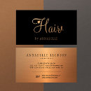 Search for metallic business cards Hairstylist