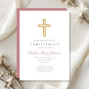 Search for pink christening invitations Simple