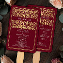Search for red and gold wedding programs Floral