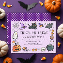 Search for purple halloween invitations Trick or treat