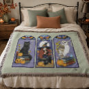 Search for halloween black cat blankets Green